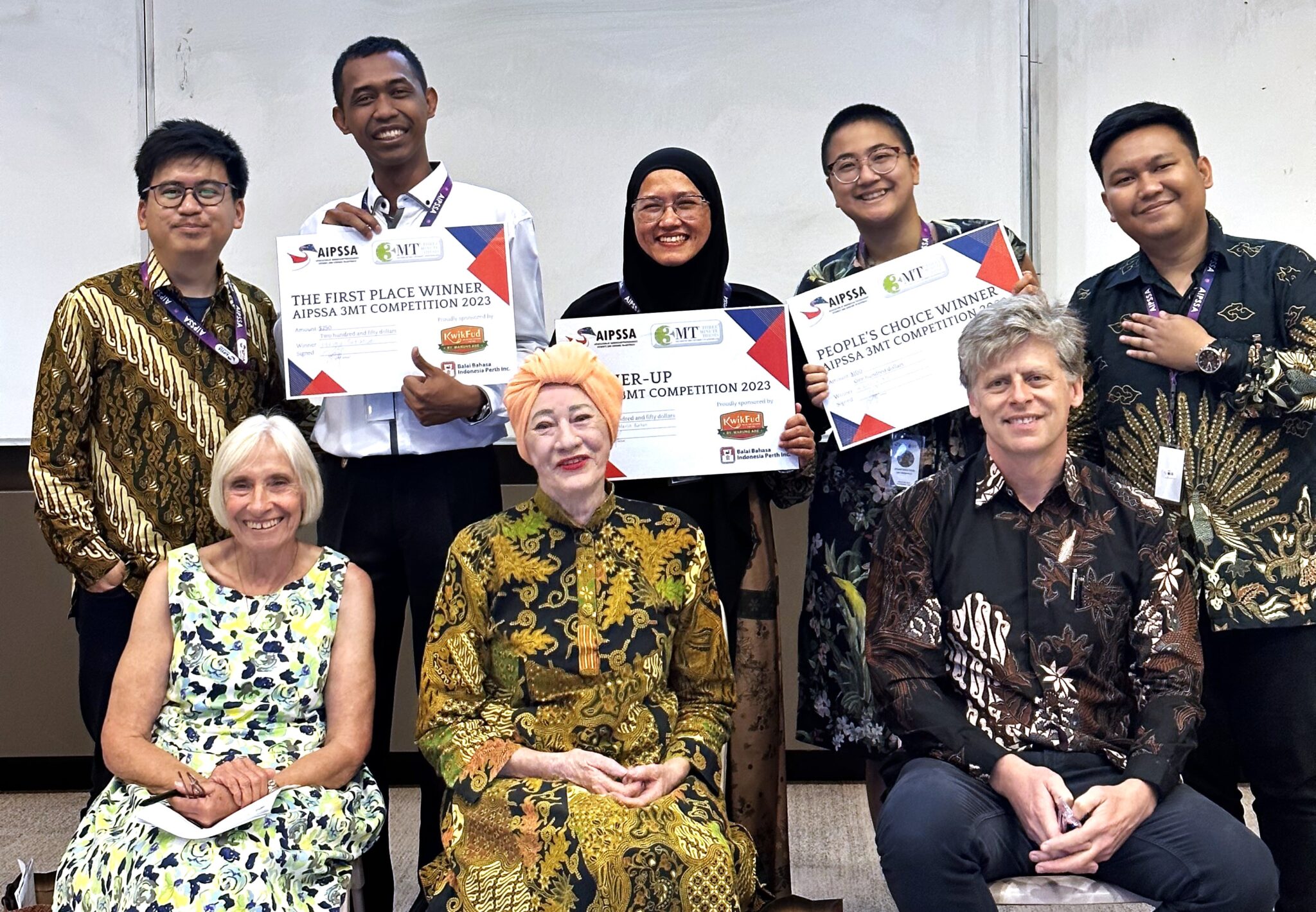 The winners of AIPSSA 3MT Competition 2023